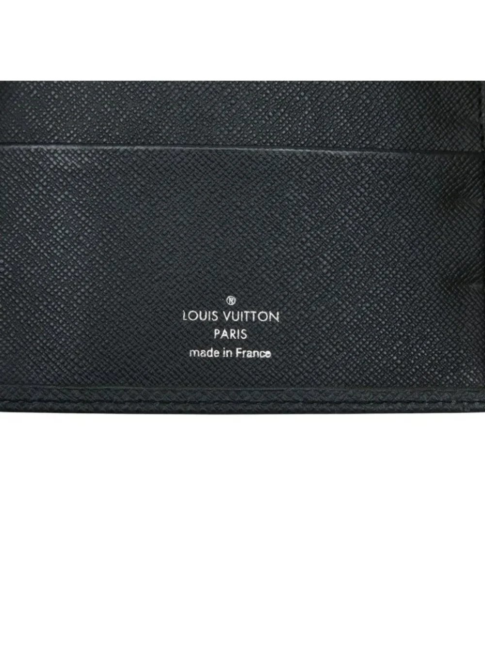 Louis Vuitton Taiga Agenda MM Notebook Cover Black Leather
